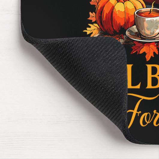 All Booked For Fall Books Coffee Fall Leaves Pumpk Mousepad (Ecke)