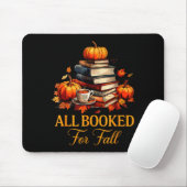All Booked For Fall Books Coffee Fall Leaves Pumpk Mousepad (Mit Mouse)