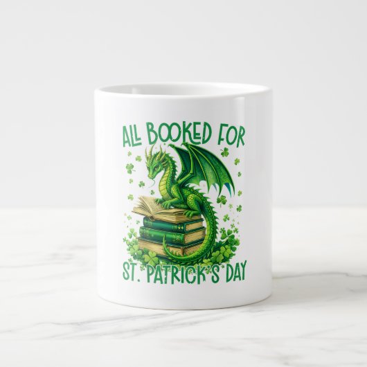 All Booked for St Patrick's Day Jumbo-Tasse (Vorderseite)