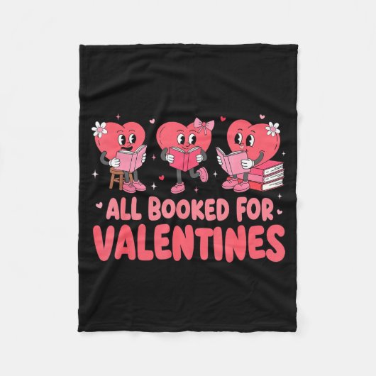 All Booked For Valentine Book Funny Teacher Kids G Fleecedecke (Vorderseite)