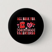 All Booked For Valentine Book Librarian Teacher Wo Button (Vorderseite)