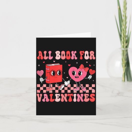 All Booked For Valentine Book Librarian Teacher Wo Karte (Vorderseite)