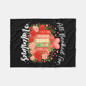 All Booked For Valentine Book Lovers Teacher Girl  Fleecedecke (Vorderseite (Horizontal))