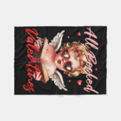 All Booked For Valentines Cupid Reading Lover Libr Fleecedecke (Vorderseite (Horizontal))