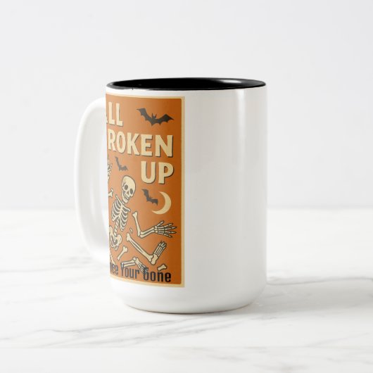 All Broken Up Since You're Gone Zweifarbige Tasse (Vorderseite Links)