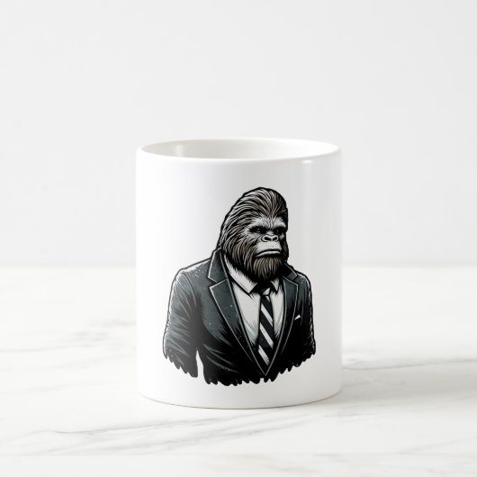 All Business Bigfoot - Funny Stylish Sasquatch Kaffeetasse (Mittel)