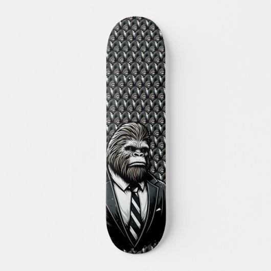 All Business Bigfoot - Funny Stylish Sasquatch Skateboard (Vorne)