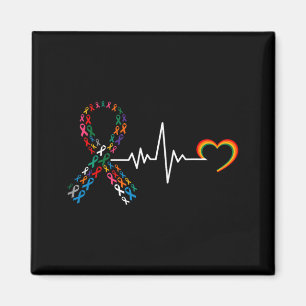All Cancer Matters Bewusstseinstag Puls Herzschlag Magnet