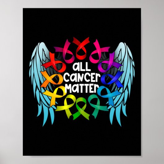All Cancer Problem Weltweite Krebsaufklärung Multi Poster (Vorne)