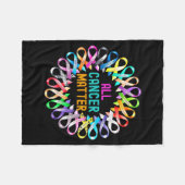 All Cancer S Outfit Honoring Every Warrior Men Wom Fleecedecke (Vorderseite (Horizontal))