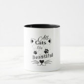 All Cats Are Beautiful – Minimal Cute Cat Design Tasse (Zentrum)