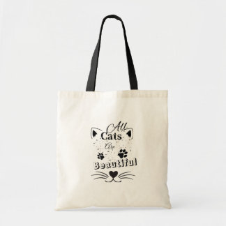 All Cats Are Beautiful – Minimal Cute Cat Design Tragetasche