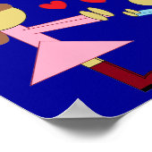 All Children Need Love: Dark Blue Poster (Ecke)