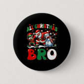 All Christmas Bro Xmas Santa Elf Snowman Dabbing M Button (Vorderseite)
