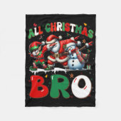 All Christmas Bro Xmas Santa Elf Snowman Dabbing M Fleecedecke (Vorderseite)