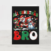 All Christmas Bro Xmas Santa Elf Snowman Dabbing M Karte (Vorderseite)