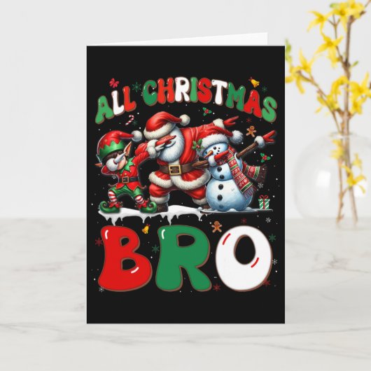All Christmas Bro Xmas Santa Elf Snowman Dabbing M Karte (Gelbe Blume)