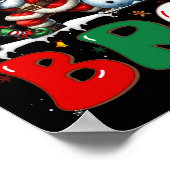 All Christmas Bro Xmas Santa Elf Snowman Dabbing M Poster (Ecke)