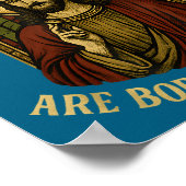 All Cool People Are Born In December Birthday Chri Poster (Ecke)