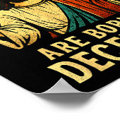 All Cool People Are Born In December Birthday Chri Poster (Ecke)