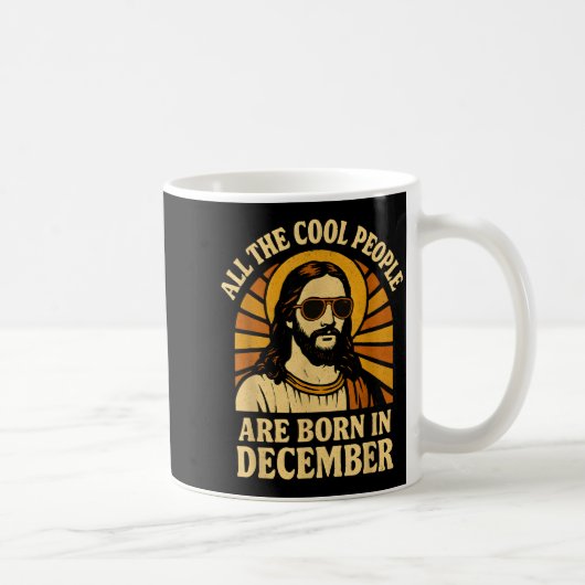 All Cool People Are Born In December Birthday  Kaffeetasse (Rechts)