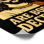 All Cool People Are Born In December Birthday  Poster (Ecke)