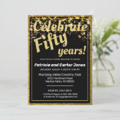 All das Glitzer 50 Jahre Einladung (Stehend Vorderseite)