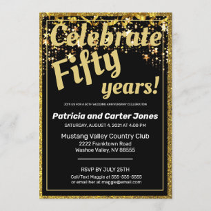 All das Glitzer 50 Jahre Einladung