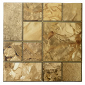 All das Gold - geometrisches Mosaikmuster N1 Fliese (Vorderseite)