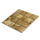 All das Gold - geometrisches Mosaikmuster N1 Fliese (Seite)