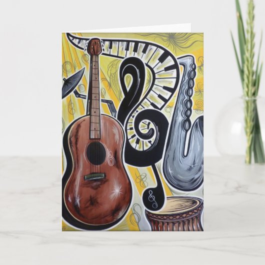 All das Jazz Greeting Card Karte (Vorderseite)