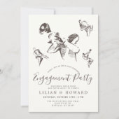 All das Jazz | Jazz Themed Engagement Party Einladung (Vorderseite)