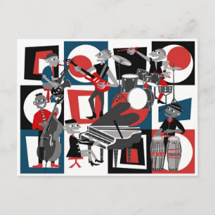 All das Jazz Postcard Postkarte