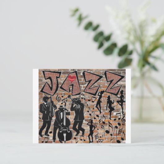 ALL DAS JAZZ POSTKARTE (Stehend Vorderseite)