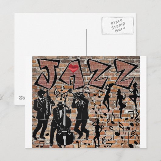 ALL DAS JAZZ POSTKARTE (Vorne/Hinten)