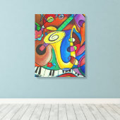 All das Jazz! Print by Studio Burke© Leinwanddruck (Insitu (Holzboden))