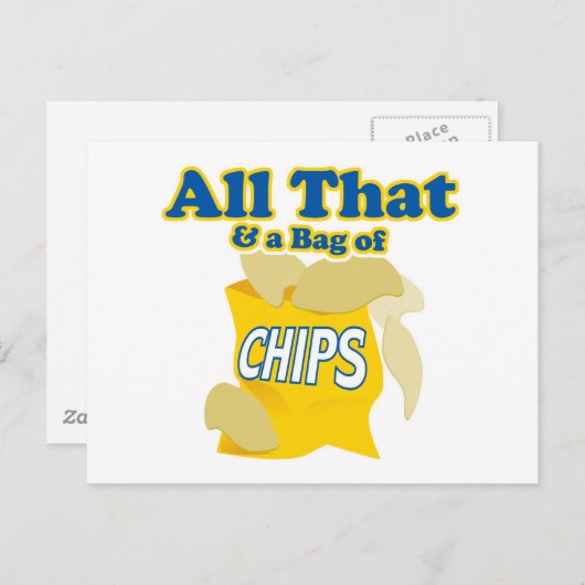 All das und eine Tasche Chips Postkarte (Vorne/Hinten)