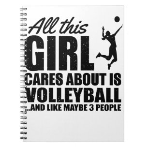 All das, worum es geht, ist Volleyball ...und Notizblock