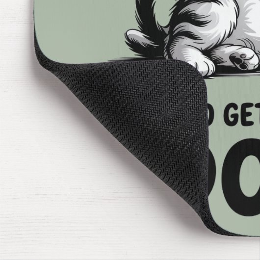 "All Day Doing Nothing" Funny Lazy Cat Mousepad (Ecke)