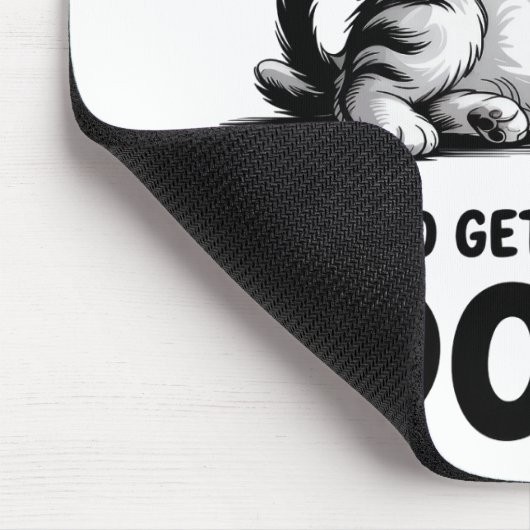 "All Day Doing Nothing" Funny Lazy Cat Mousepad (Ecke)