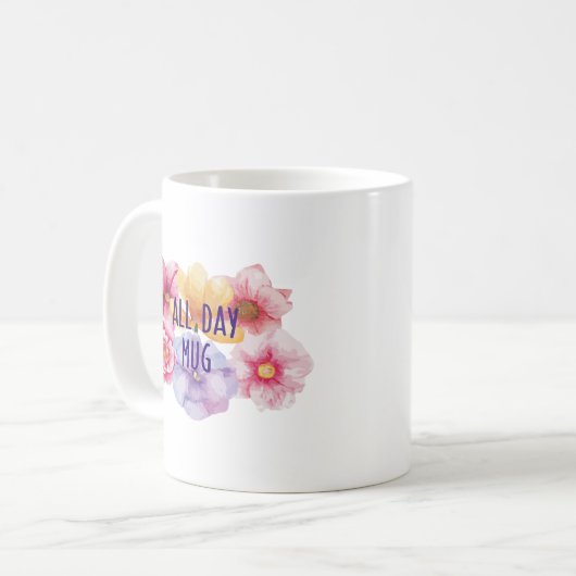 All Day Mug – Blumenliebe im Everyday-Stil Kaffeetasse (Vorderseite Links)