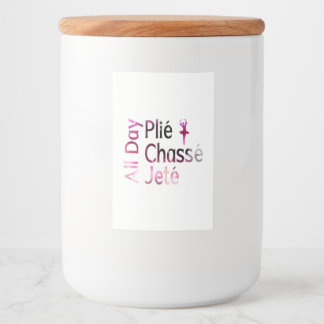 All Day Plies, Jagd, Jete Ballet Design Lebensmitteletikett