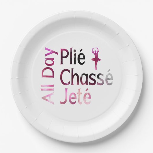 All Day Plies, Jagd, Jete Ballet Design Pappteller (Vorderseite)