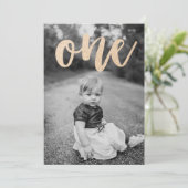 All die Glitzer erste Geburtstagsparty Einladung (Stehend Vorderseite)