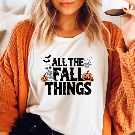 All die lustigen Herbst-Sachen Halloween Tri-Blend Shirt
