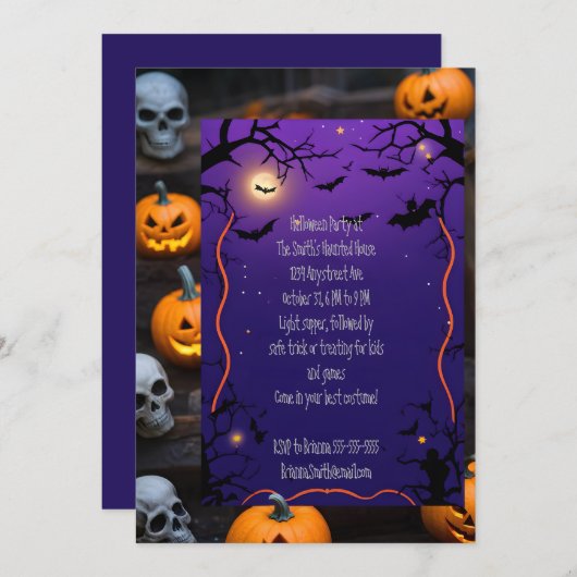 All die seltsamen Dinge Halloween Erwachsene und K Einladung (Vorne/Hinten)