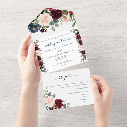 All dies in einer rustikalen Hochzeitsfeier der bu One Einladung (Abreißen)