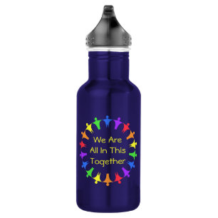 All dies zusammen in Multicolor Edelstahlflasche