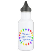 All dies zusammen in Multicolor Edelstahlflasche (Links)