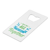 All dies zusammen KREDITKARTENFLASCHENOPENER Geldbeutel Flaschenöffner (Rückseite Schrägansicht)